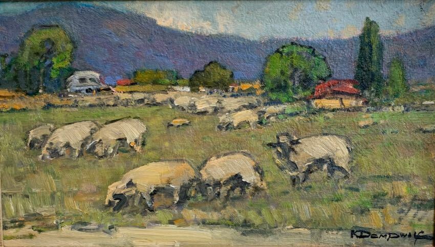 Where the Sheep Safely Graze 11x18 Dempwolf