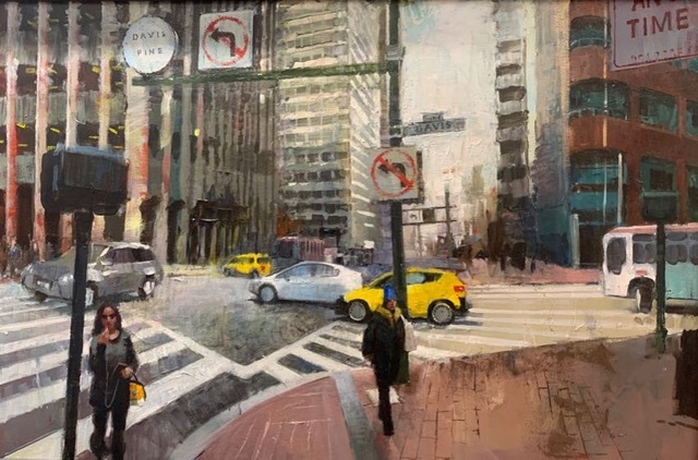 San Francisco Stripes 24" x 36" Oil Dan LaVigne